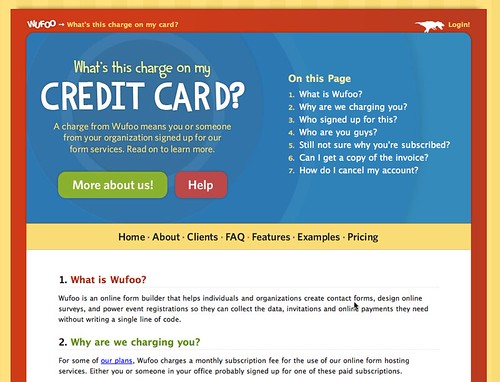 Wufoo Charge Page
