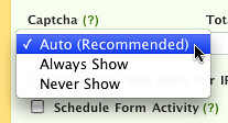 Captcha Setting in Form Builder