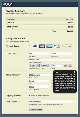 New Payment Summary Page