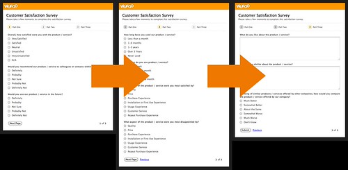 Break a form into multiple pages with pagination.