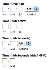 CSS Keywords for Time Field