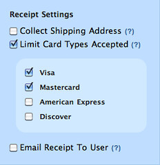 Limit Credit Cards Accepted in Payment Integration