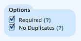 Make the email field not allow duplicates for the Mad Lib Contest