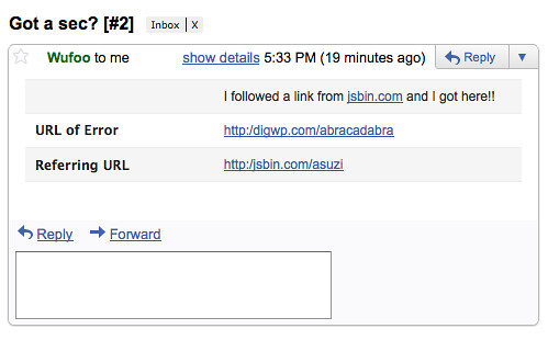 404 Error Email Notification