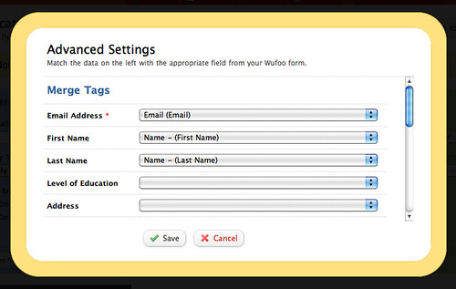 Mail Chimp Merge Tags