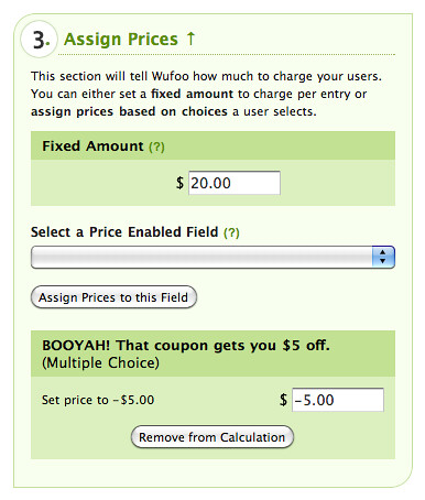 Negative Price to Create a Coupon
