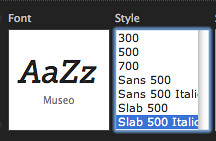 View font variants with new