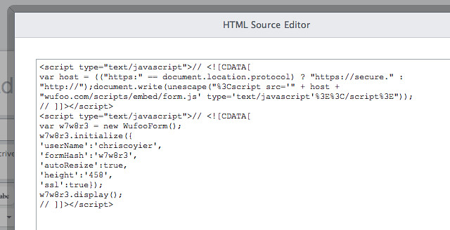 Virb HTML