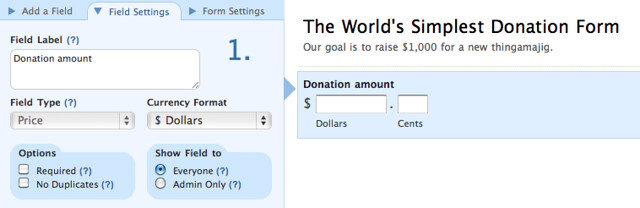 Simple Donation Form