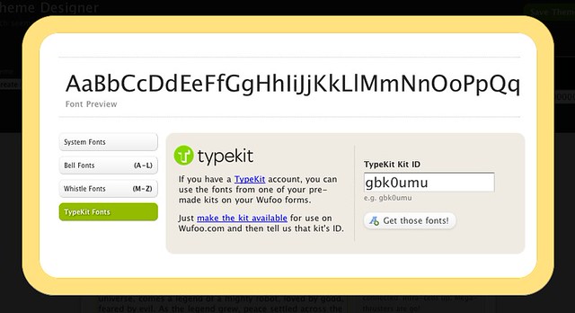 Typekit Integration UI