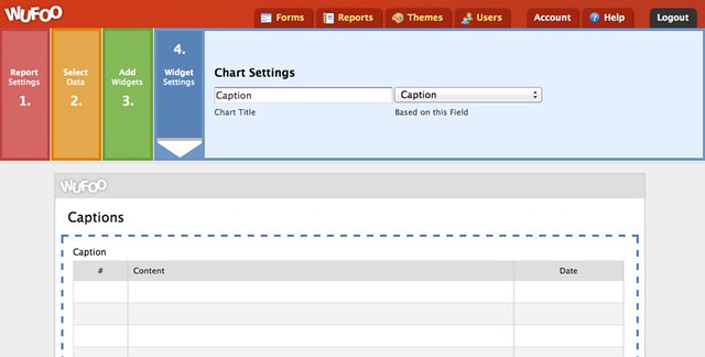 Chart Widget for Photo Captions