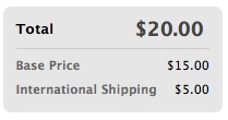 Running Total with International Shipping